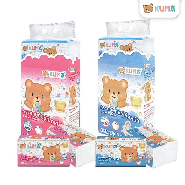 KUMA กระดาษทิชชู เช็ดหน้า 230 แผ่น