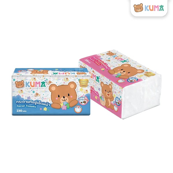 KUMA กระดาษทิชชู เช็ดหน้า 230 แผ่น