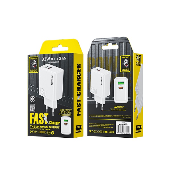 Remax หัวชาร์จ  No.WP-U67 Gan33W A+C-WK สีขาว