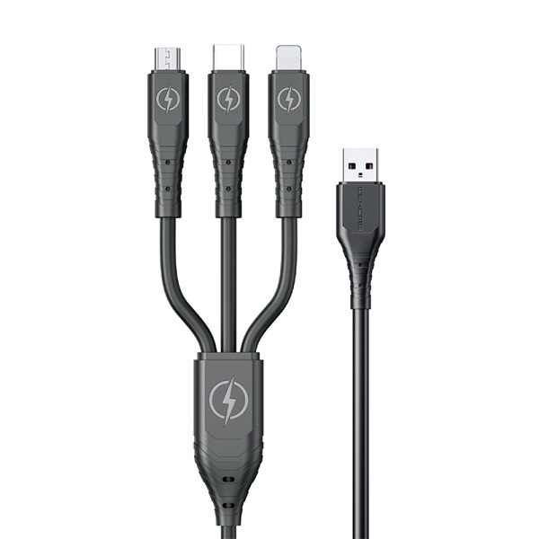 Remax สายชาร์จ 3 in 1 No. WDC-153 ดำ