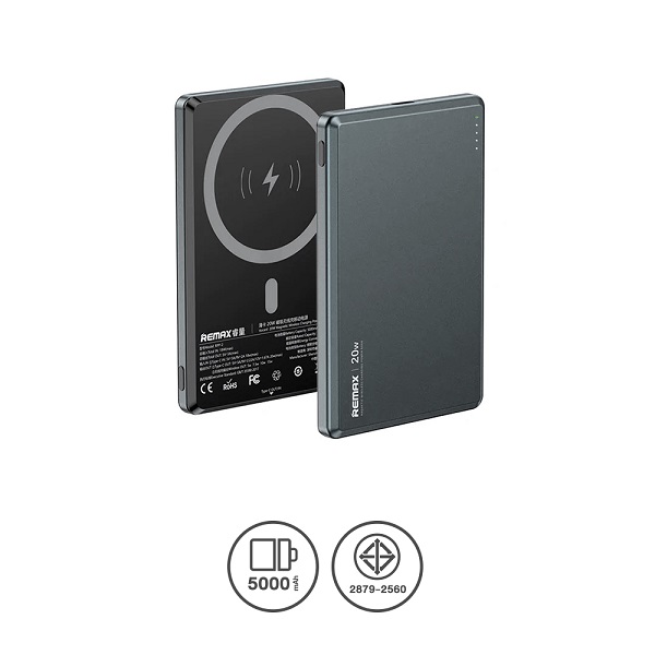 Remax แบตสำรอง สีเทา รุ่น RPP-2 Power Bank 5000mAh