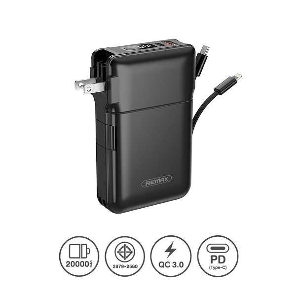 Remax แบตสำรอง Power Bank 20000mAh No. W2019PD